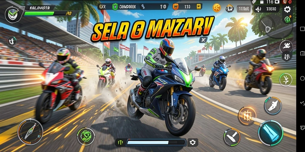 Gameplay 116X yang seru dalam balapan motor