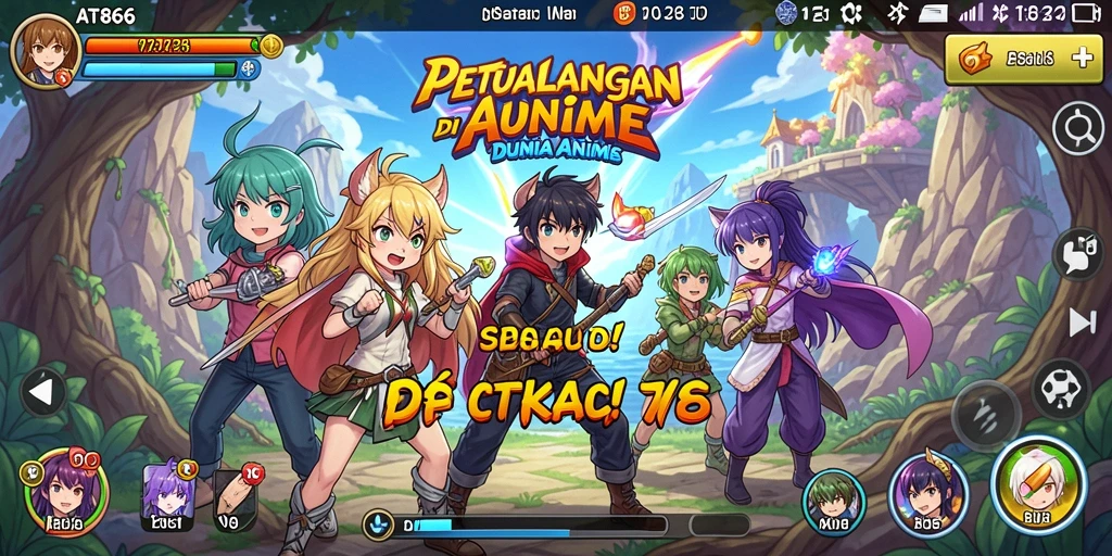 Tampilan gameplay AT866 yang mengasyikkan dan karakter anime yang menawan.