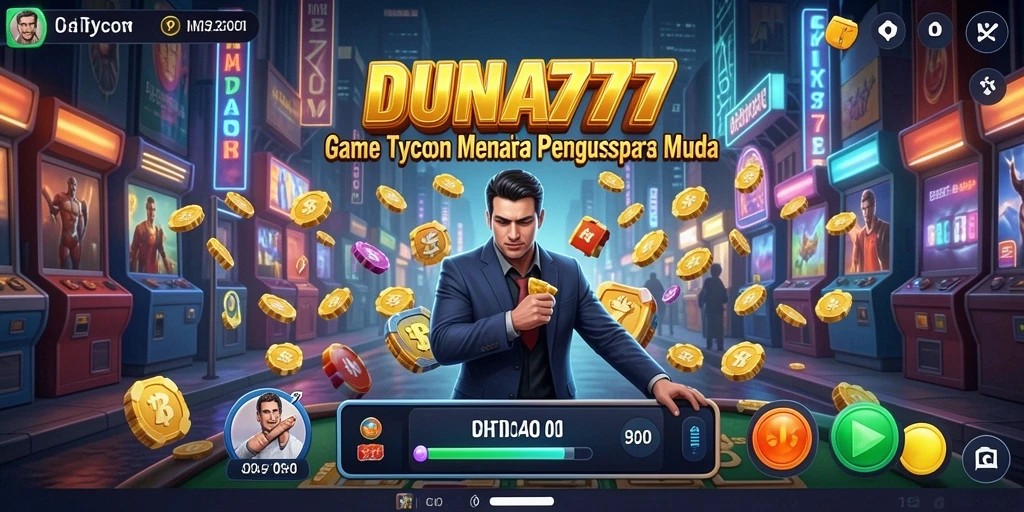 Gameplay DUNIA777 menampilkan simulasi pengelolaan bisnis yang seru.