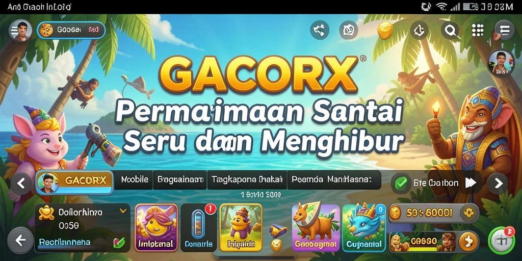 Screenshot GACORX yang menampilkan gameplay seru dan santai.