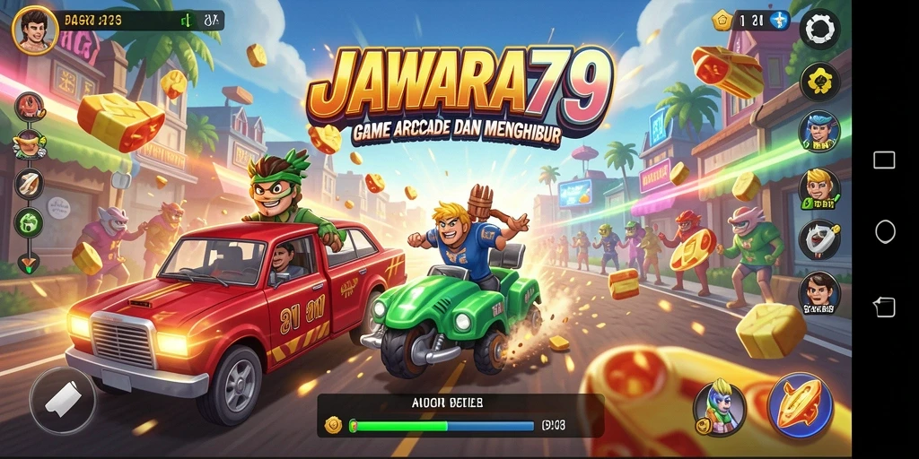 Tampilan gameplay menegangkan di JAWARA79 yang penuh aksi.