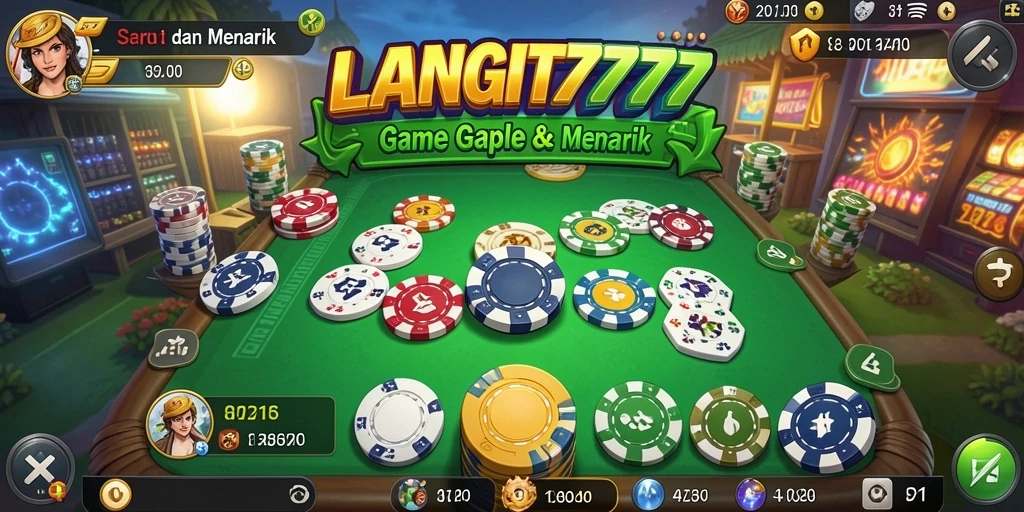 Tampilan gameplay Gaple yang seru dan menantang di LANGIT777.