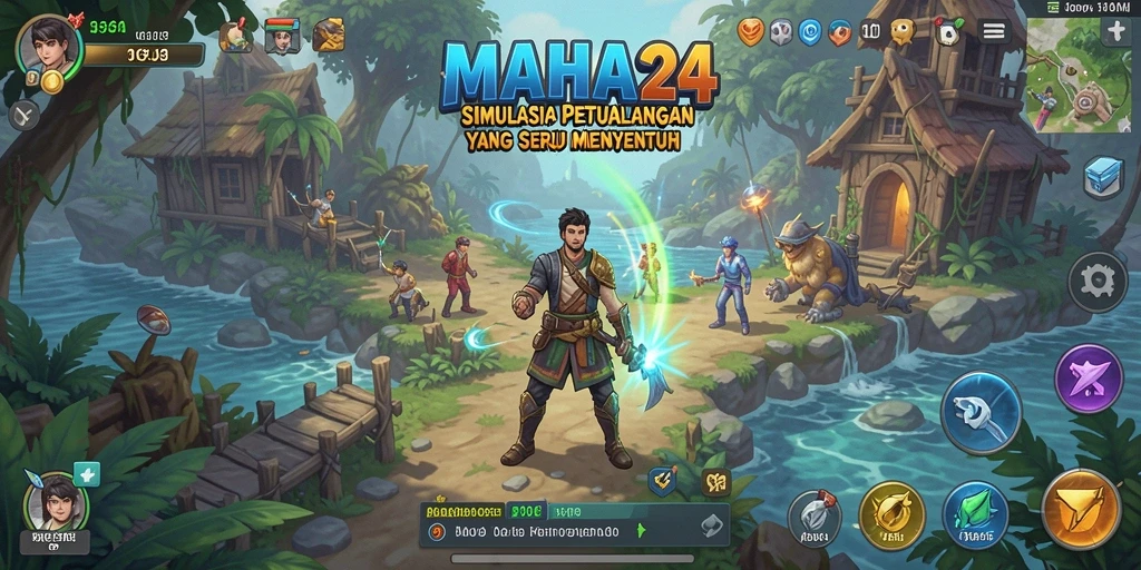 Tampilan gameplay menarik dari MAHA24 saat melakukan simulasi petualangan.