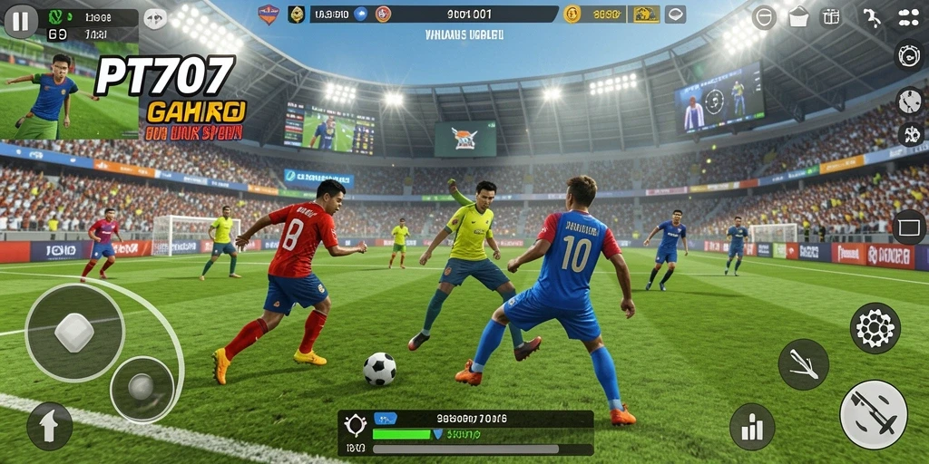 Tampilan screenshot dari gameplay yang mendebarkan di PT707.