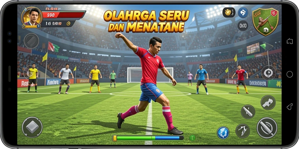 Screenshot S80 menampilkan aksi seru dalam pertandingan olahraga.