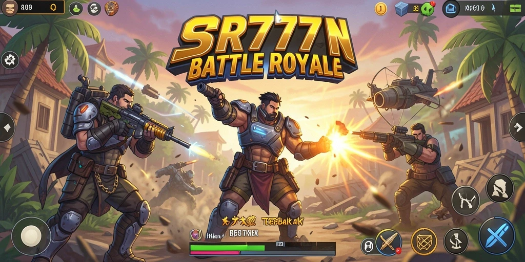 Screenshot menampilkan aksi seru dalam permainan Battle Royale SR777.