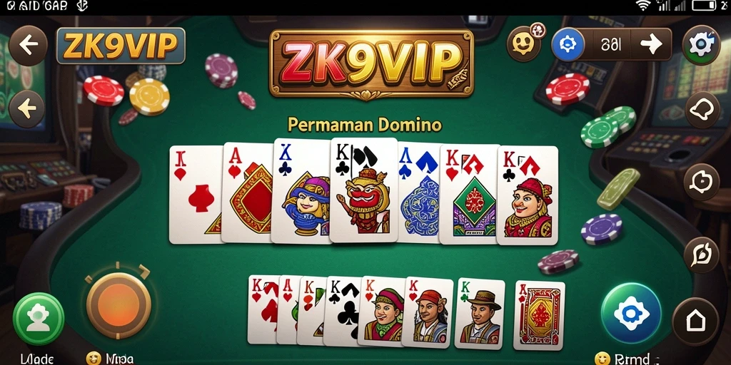 Tampilan gameplay seru ZK9VIP saat bermain Domino.